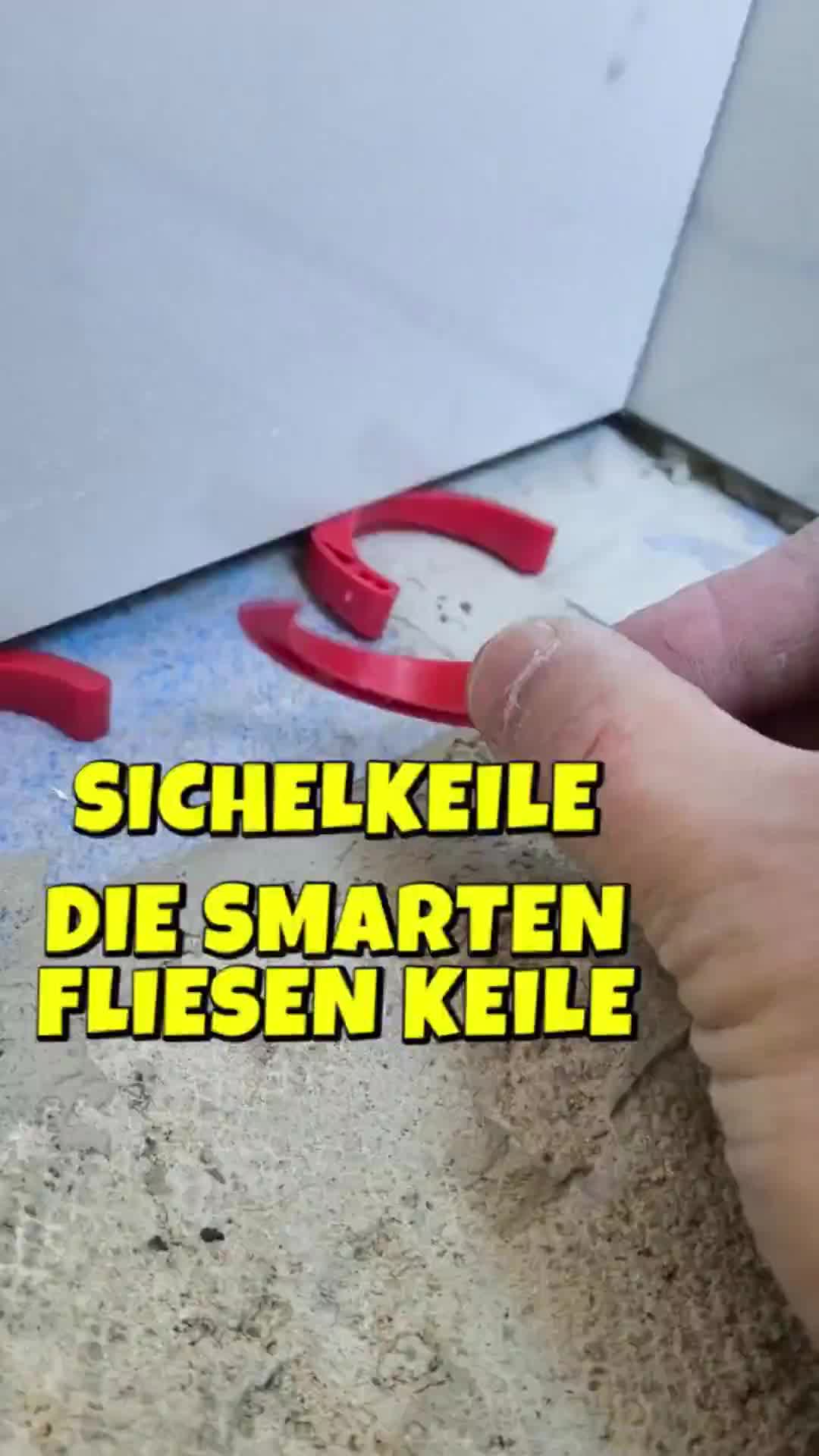 Fliesen-Sichelkeile 1-13 mm rot - 100 Stück