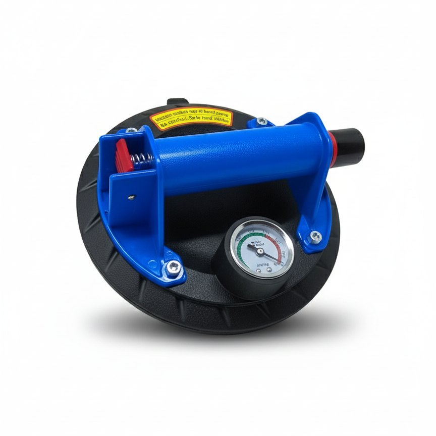 Vakuum-Saugnapf mit Manometer und Druckkontrolle