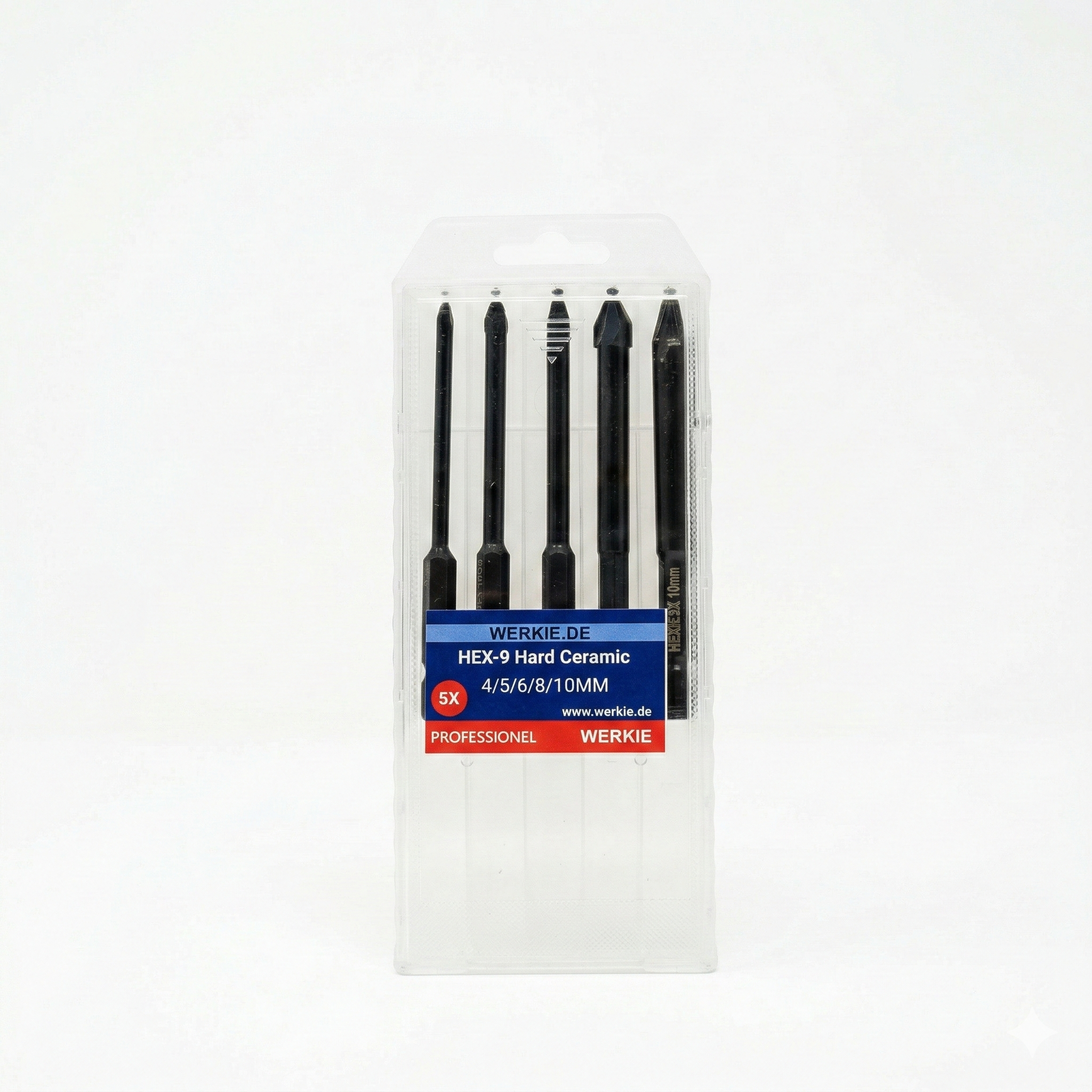 WERKIE HEX-9 HardCeramic Fliesenbohrer-Set 5-teilig