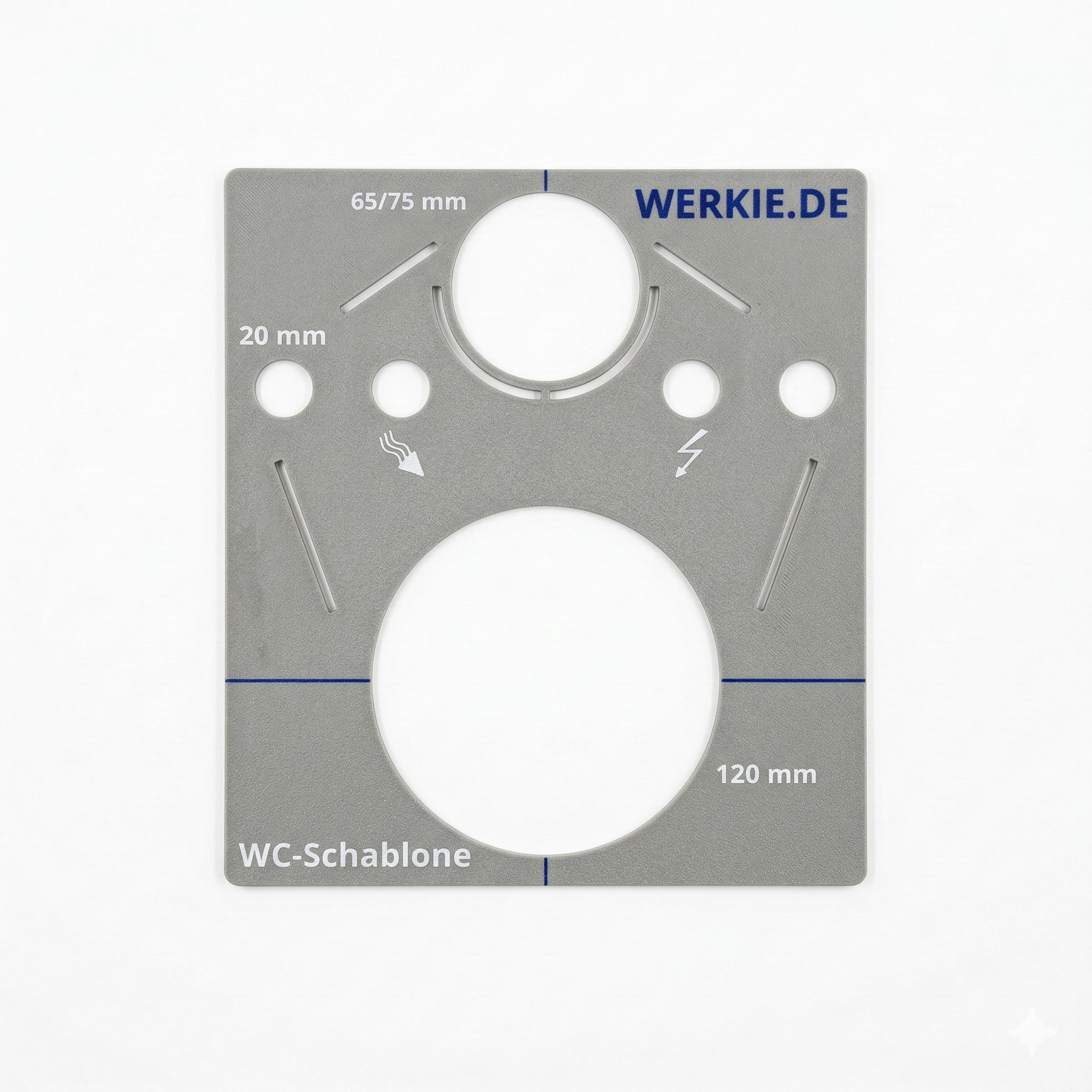 WC-Schablone für Fliesenleger