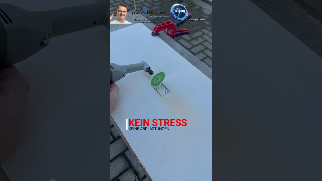 WERKIE JADE 50mm Diamantscheiben-Set (10 Stück) mit Aufnahme – für feine Fliesenschnitte & Ausschnitte