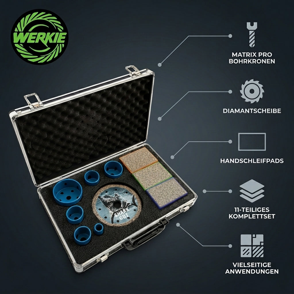 40% SPAREN - WERKIE MATRIX-PRO Profi-Koffer 11-teilig M14