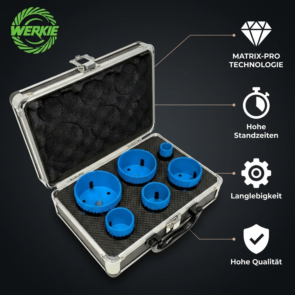 WERKIE MATRIX-PRO Diamant-Bohrkronen-Set 6-teilig