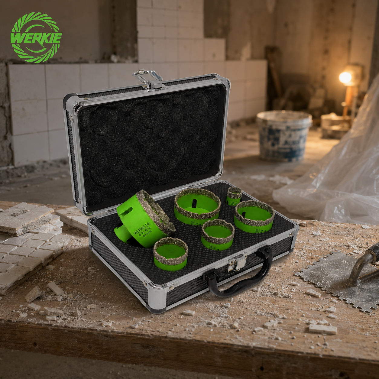 NanoCore Green Pro Diamant-Trockenbohrkronen-Set 6-teilig