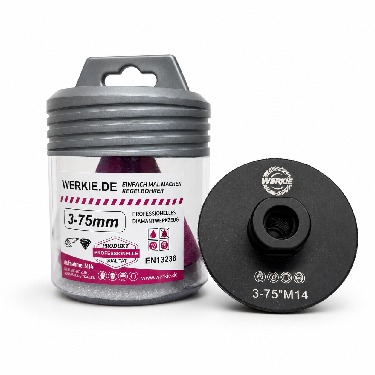 WERKIE "Einfach mal machen" Edition Diamant-Kegelsenker 3-75 mm M14