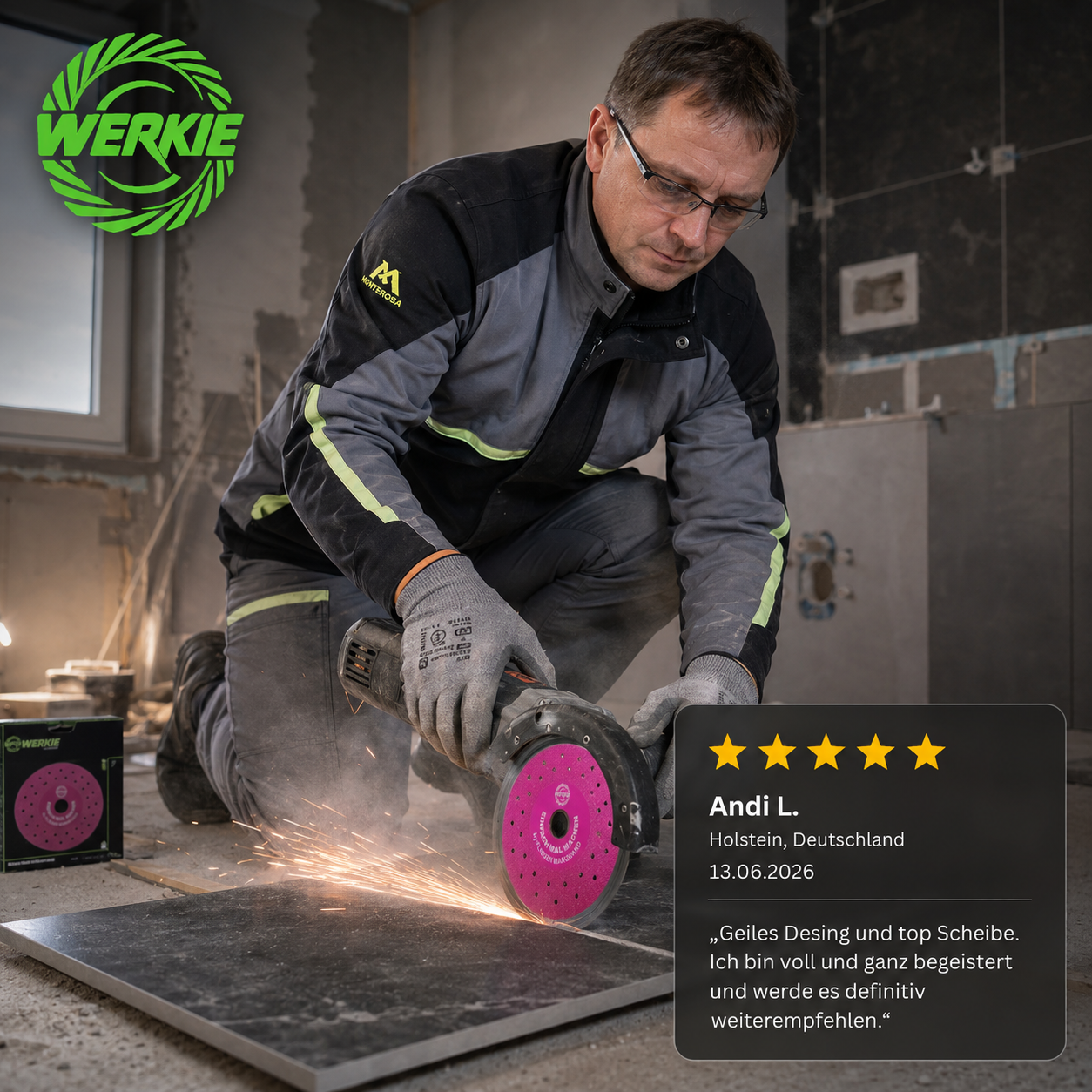 Pink Spezial Edition "Einfach mal machen" Diamanttrennscheibe 125 mm