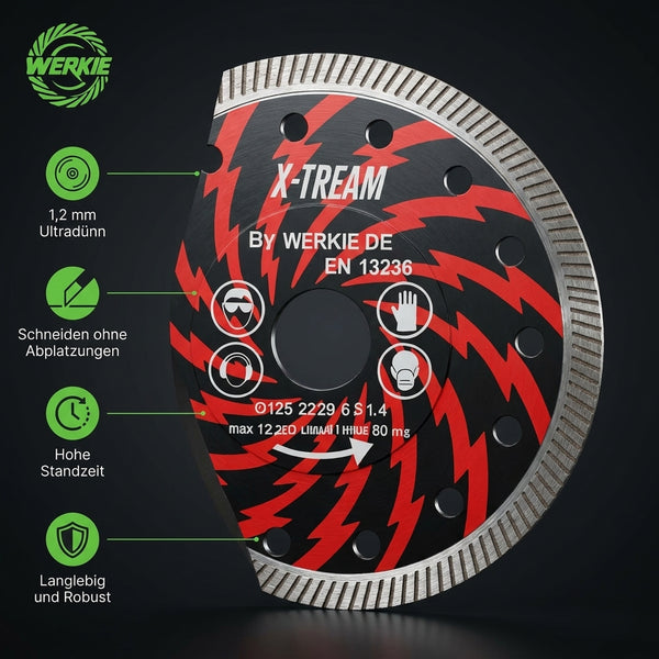 X-Tream Diamantscheibe 125 mm – Turbo Power für Feinsteinzeug