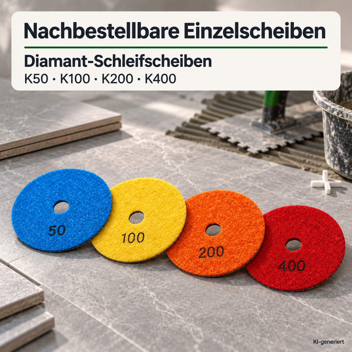 Diamant-Trocken-Schleifscheiben zum Nachbestellen für WERKIE M14-Teller
