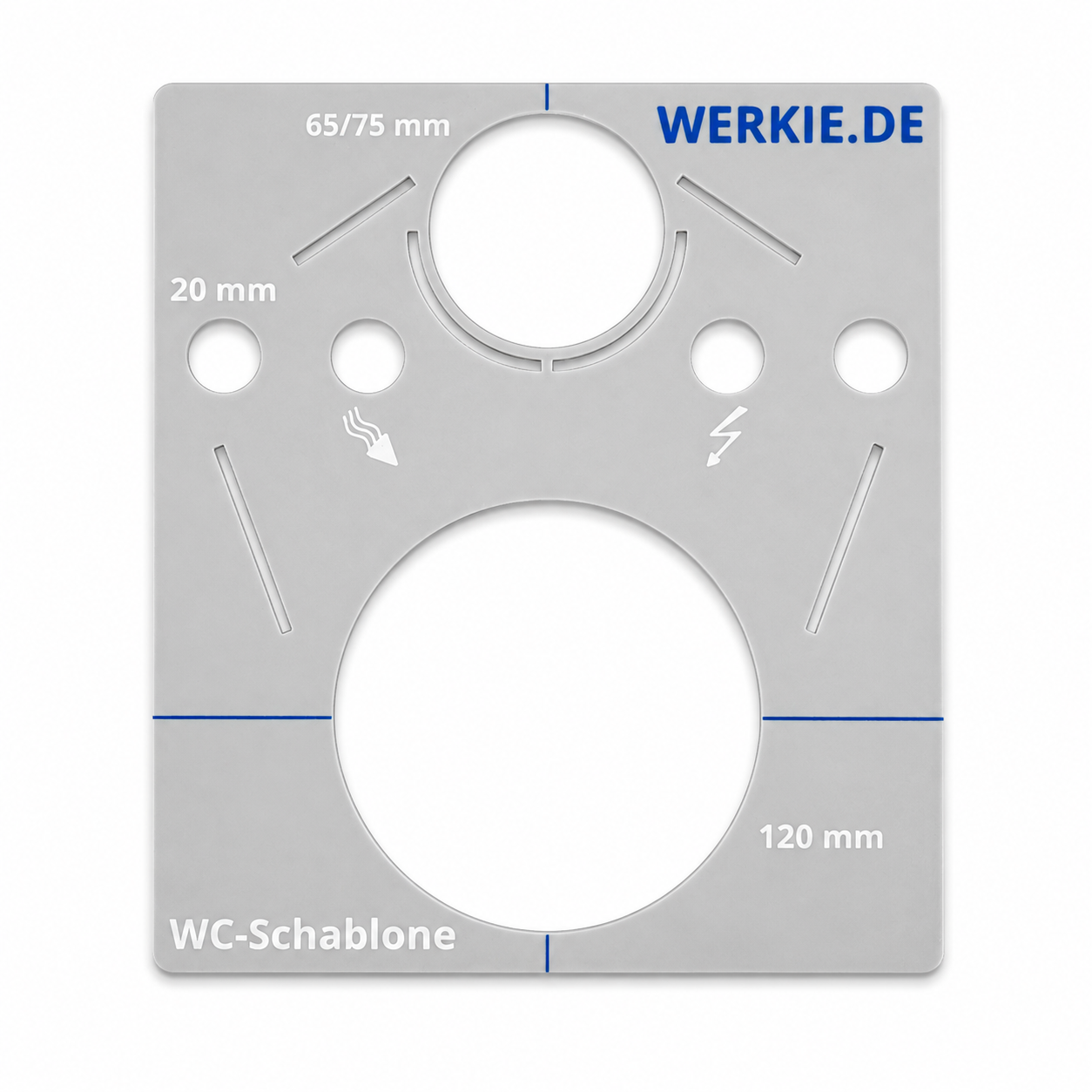 WC-Schablone für Fliesenleger