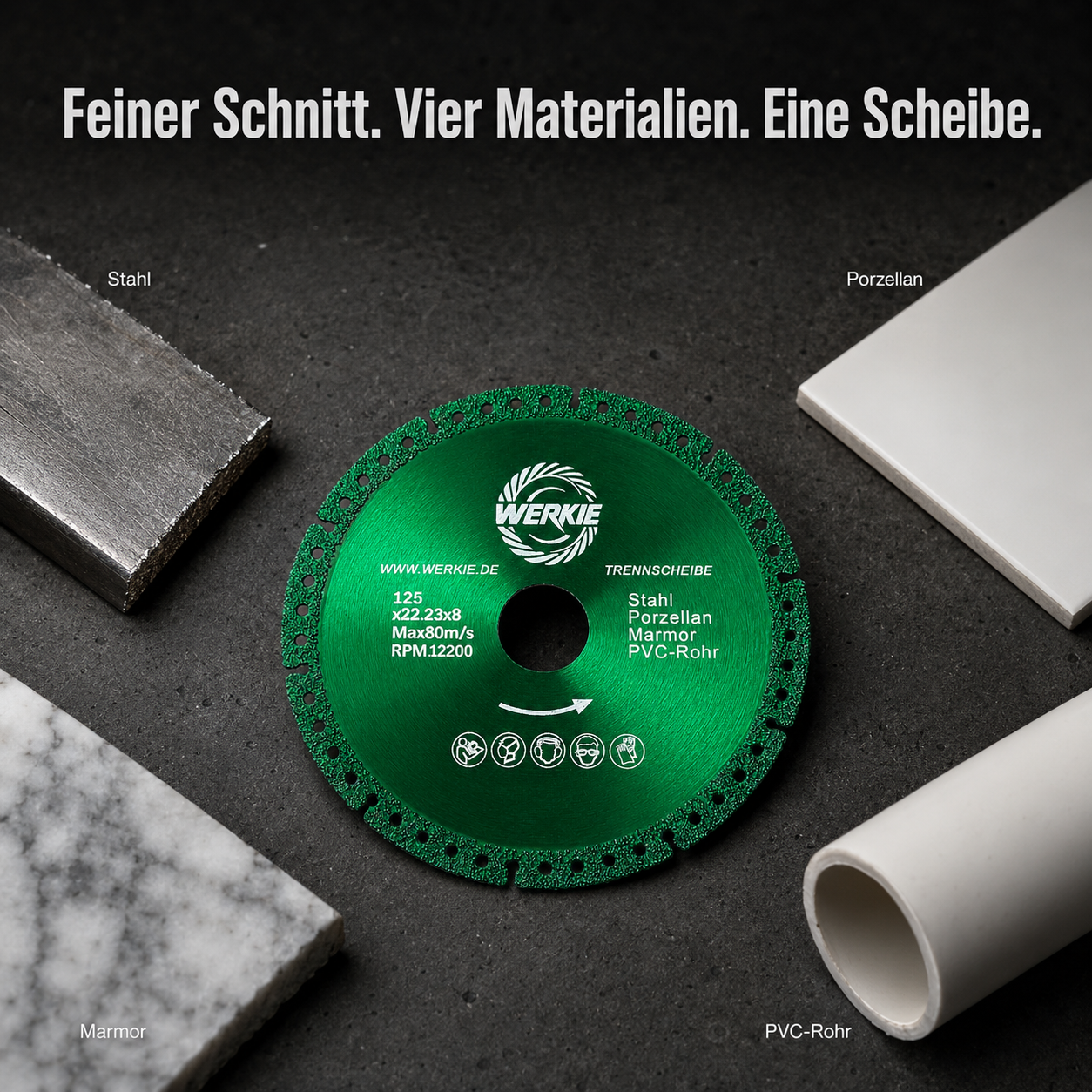 Green MultiDisc 125 mm Diamanttrennscheibe 1,2 mm